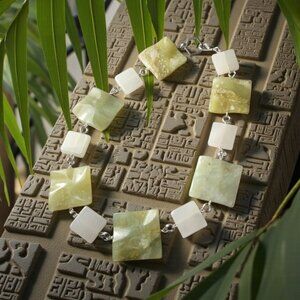 Egyptian Echo Collar Necklace, Natural Marble Stone